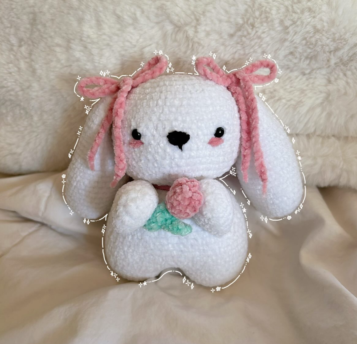 Mini tulip bunny plushie
